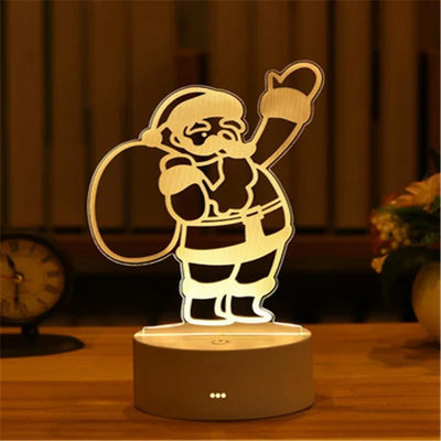 3D Lamp Acrylic USB LED Night Lights Neon Sign Lamp Xmas Christmas Decorations for Home Bedroom Birthday Decor Wedding Gifts