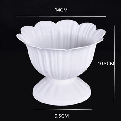 Plant Holder White Roman Plant Flower Pot Plastic Romantic Flower Planter Retro Porch Planter Wedding Road