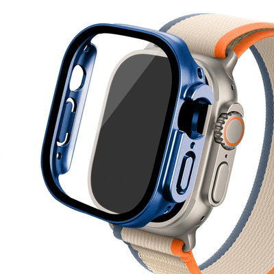Glass+case For Apple Watch Ultra 2 case 49mm smartwatch PC Bumper+Screen Protector Tempered Cover iwatch series band Accessories