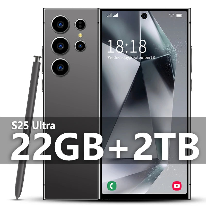 2025 New S25 Ultra Smartphone Original 7.3 Inch Celulares Android Moblie Phones Unlocked 5G Dual Sim Global Version CellPhones