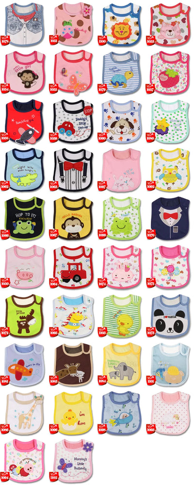 [Littles&Bloomz] Baby Girl Boy Feeding Bibs Waterproof Apron Cartoon Towel Kids Toddler Dinner baberos Bandanas Burp Cloths