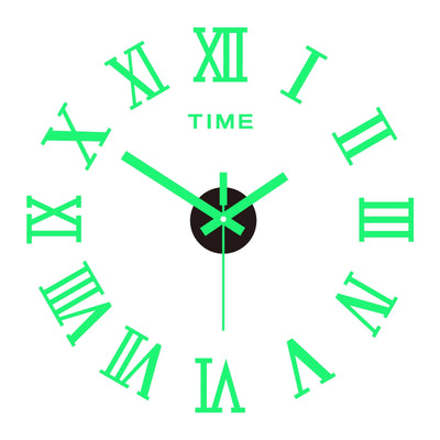 DIY Wall Clock for Home Office 40cm Frameless Modern 3D Wall Clock Mirror Stickers Hotel Room Design School Decoration Decor