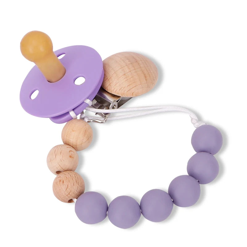 New Design Baby Silicone Pacifier Holder Pacifier Chain Clip Baby Nursing Cavity Toy Silicone Pacifier Baby Accessories