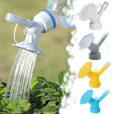 Bottle Cap Sprinkler Dual Head Bottle Watering Spout Watering Can Sprinkler Head Portable Plastic Plant Nozzles Garden Plant