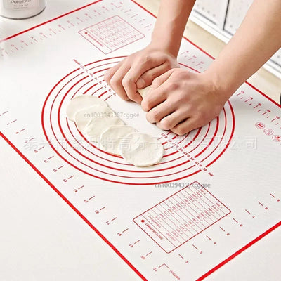 Large Size Silicone Kneading Pad Non-Stick Surface Rolling Dough Mat With Scale Kitchen Cooking Pastry Sheet Oven Liner Bakeware