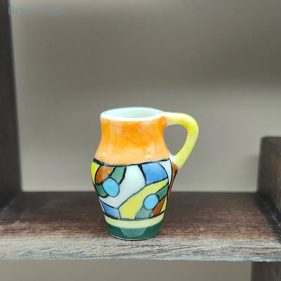 Mini Jars Vintage Ceramic Colorful Vase 1/12 Dollhouse Model Toy Micro Landscape Ornament Scene Prop Living Room Decor
