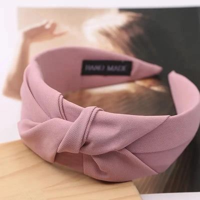 New Fashion Knotted Headbands for Women Solid Color Girls Cloth Hair Bands Wide Hairband Soft Hair Hoop Hair Accessories