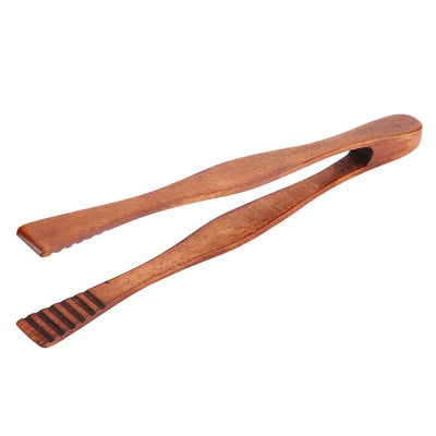 BBQ Serving Tong Wooden Barbecue Clip Buffet Food Tongs Bread Steak Kitchen Clamp Serving Tool for Salad Cake