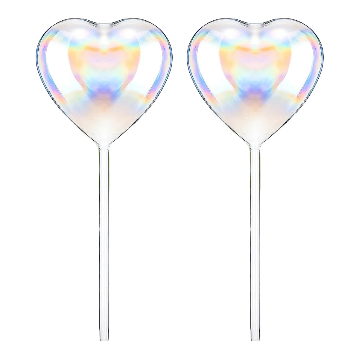 2/4Pcs Plant Water Cans Automatic Self Watering Globes Glass Mushroom Heart Shape Watering Drippers Device Home Garden Supplies