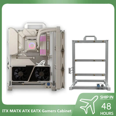 Open PC Case Frame Rack ITX MATX ATX EATX Gamers Cabinet DIY Water Cooler Desktop PC Creative Gabinete Gaming Chassis MOD