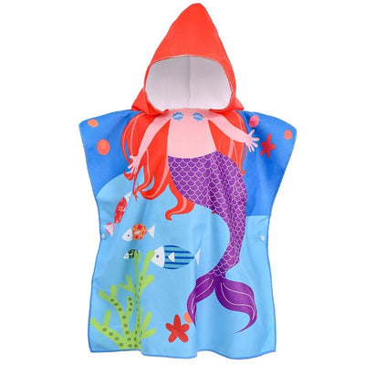 Children 0-5Year Cute Bath Towel Cartoon Animals Hooded Baby Beach Towel Soft Microfiber For Kids Toddlers Pool Poncho