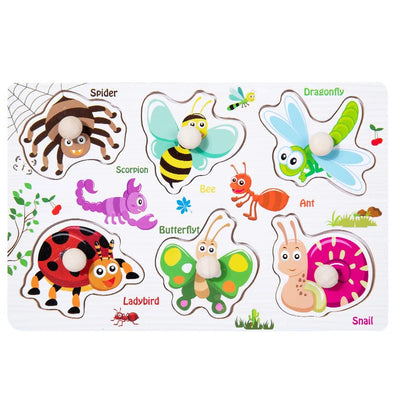 Wooden Puzzle Montessori Toys for Baby 1 2 3 Years Old Kids Alphabet Number Shape Matching Games Children Early Educational Toys
