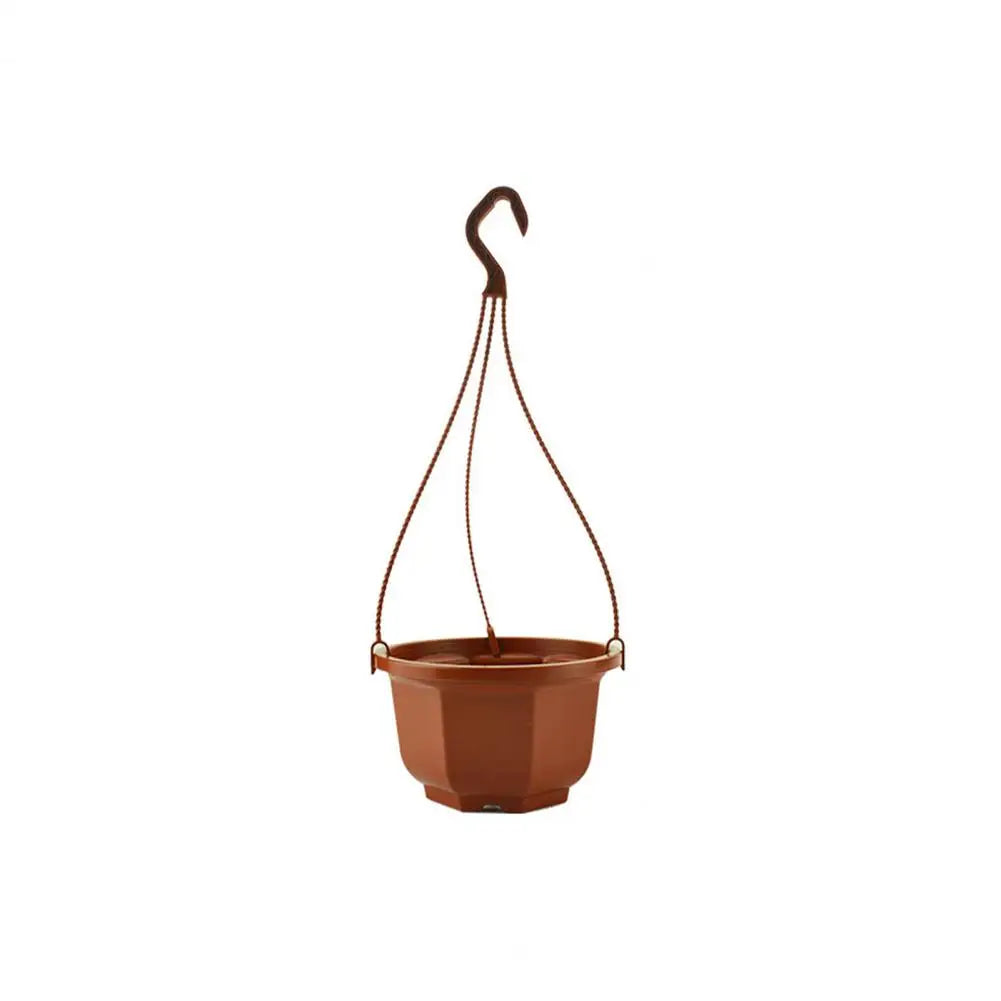 Plastic Holes Octagonal Flowerpot Anti-sun Hanging Flower Pot With Hook Reusable Corrosion-resistant Plant Pot For Garden
