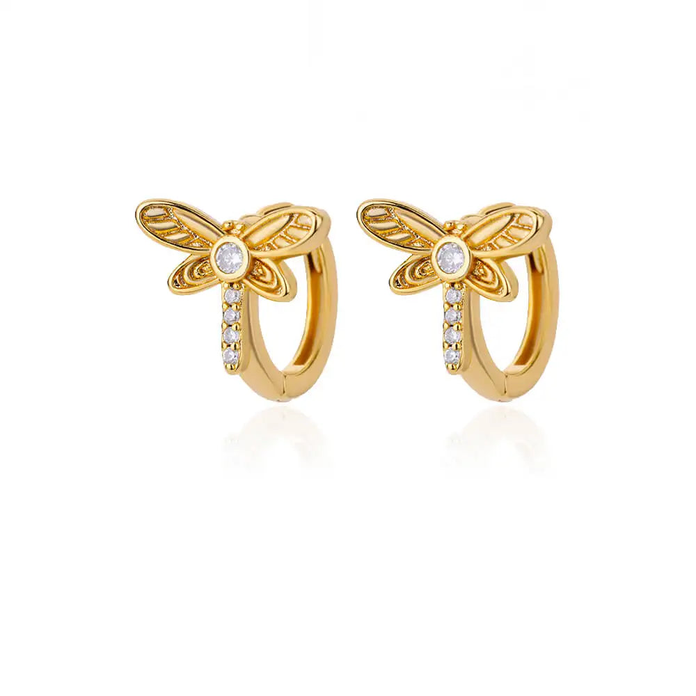 Stainless Steel Rabbit Butterfly Earrings for Women Gold Color Hoop Earrings 2024 Trending Aesthetic Jewelry pendientes mujer