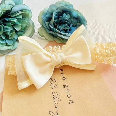 Princess Lace Florwers Bowknot Baby Headbands Elastic Girl Hair Bands Newborn Infant Accessories Photography Props Headwear