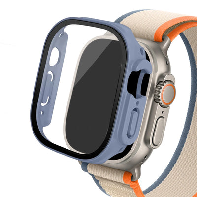 Glass+case For Apple Watch Ultra 2 case 49mm smartwatch PC Bumper+Screen Protector Tempered Cover iwatch series band Accessories