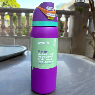 Owala Insulated Stainless Steel Water Bottle with Straw, BPA-Free Sports Water Bottle, Great for Travel,  32 Oz