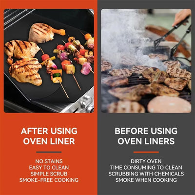 BBQ Baking Cooking Baking Mat Oven Reusable Non-stick Protective Mat Outdoor Indoor Suitable for Heat Resistant Grill Mat