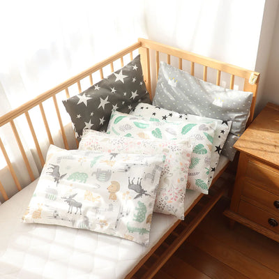 30X50CM BABY PILLOW AND CASE SET, COTTON PILLOWCASE AND PILLOW CORE WITH CARTOON PATTERN FOR KIDS BOYS AND GIRLS