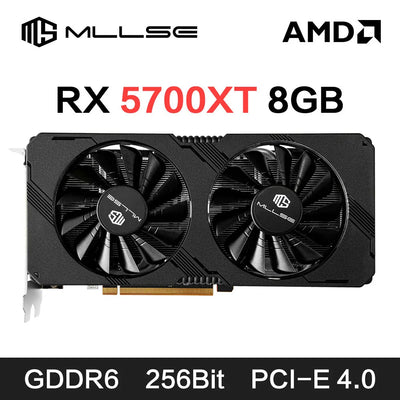 New! AMD RX 5700 XT 8GB Graphics Card GDDR6 256Bit PCI-E 4.0×16 6+8Pin Radeon GPU Rx 5700XT Gaming Video Card Placa De Video