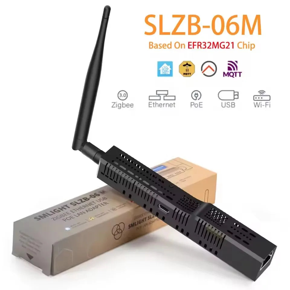 SMLIGHT SLZB-06 – A Zigbee 3.0 to Ethernet, USB, and WiFi adapter with PoE support, works with Zigbee2MQTT, ZHA,Home Assistant