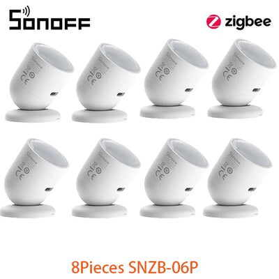 SONOFF SNZB-06P Zigbee Human Presence Sensor Rardar Detector Motion Light Sensing Smart Home Automation for Google Alexa Alice