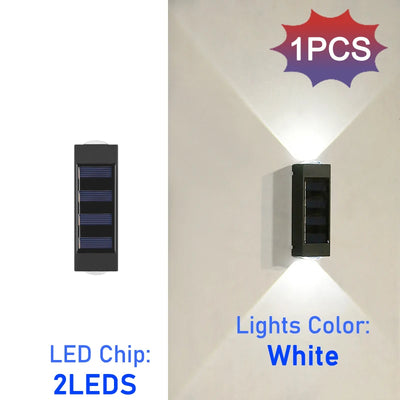 10LED Solar Wall Lights Outdoor Waterproof Security LED Lighting For Garden Yard Fence Decor Lamps