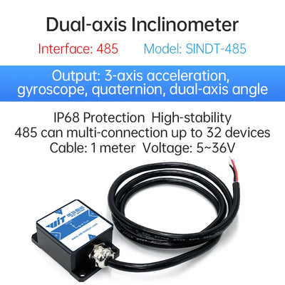 WitMotion HWT9053 AHRS 3-Axis Acceleration+Gyro+Euler Point+Mag filed, built in MMC3630 Mag filed chip and  IP67 Waterproof