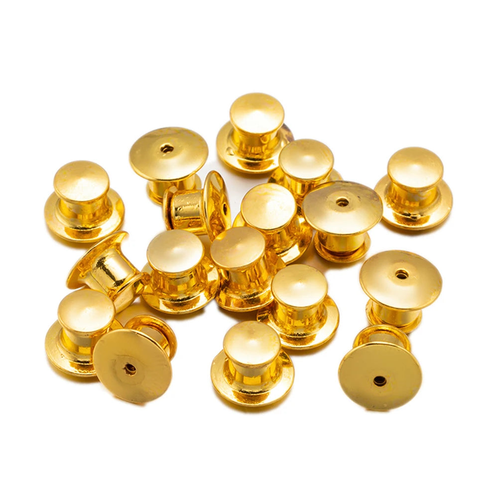10/20Pcs Metal Locking Pin Back Locking Pin Keeper Clasp DIY Backing Brooch Lapel Safety Hold Lock Jewelry Making Accessories