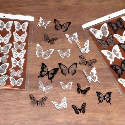 18pcs/lot Black Crystal Butterflies 3d Wall Sticker Beautiful Butterfly Living Room for Kids Room Wall Decals Home Decoration