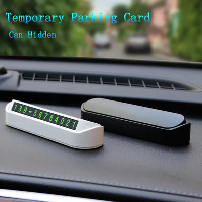 CAR TEMPORARY PARKING PHONE NUMBER PLATE – AUTO PARKING CONTACT CARD