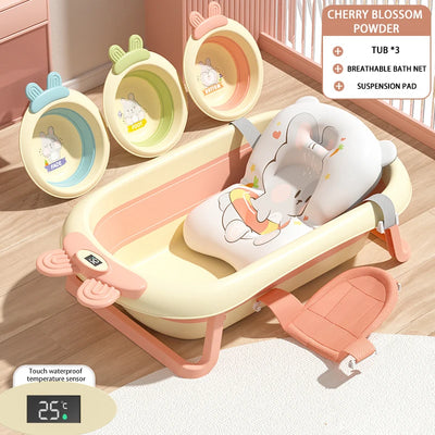 Baby Folding Tub Baby Tub 0-6 years old Large size Newborn Baby Products Bath Seat Bathtub Children's Baby Shower Tub Wash basin