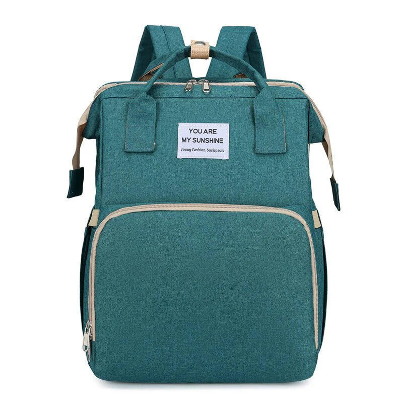 Folding Mommy Diaper Bags Baby Bed Fashion Women's Bag Maternity Nappy Diaper Bags Travel Milk Bottle Backpack Nursing Bags