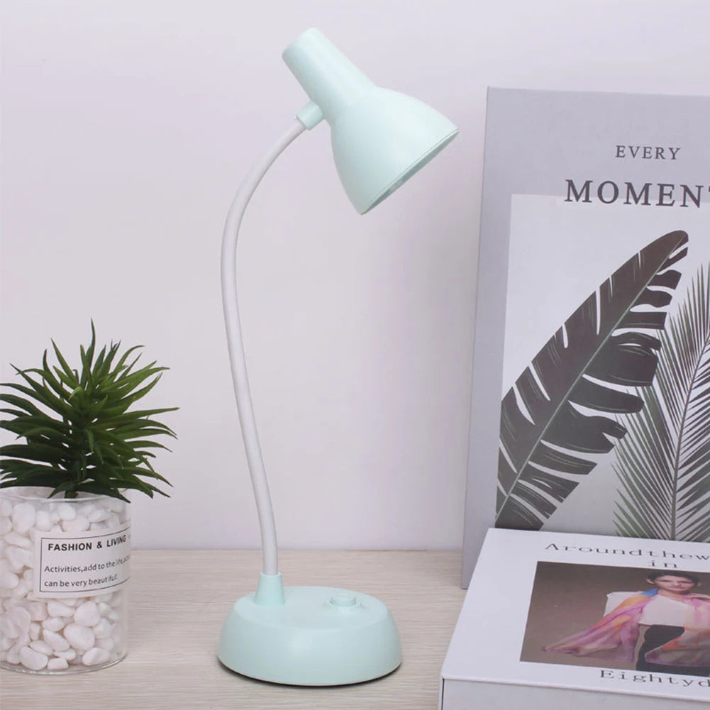 LED Eye Protection Book Night Light Adjustable Angle Mini Clip-On Study Desk Lamp AA Battery USB Plug-in for Bedroom Reading