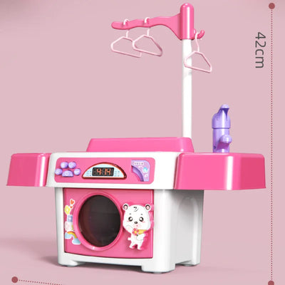 Kids Washing Machine Toy Simulation Cleaning Play House Appliances Washing Preschool Class Toy Cleaning Gifts Clothes