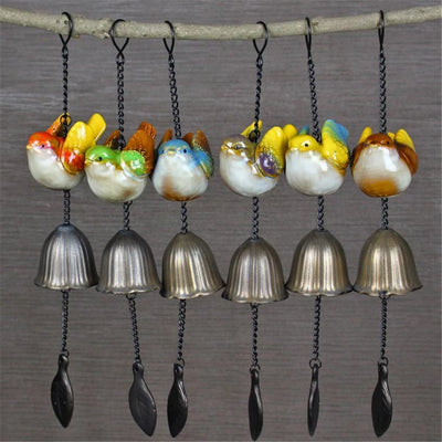 6pcs/Set Ceramic Objects Birds Statue Home Decor Porcelain Magpie Ornament Decorate Study Decoration Sparrow Tits Figurine Model