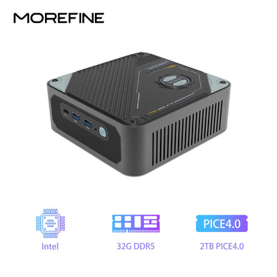 MOREFINE New Mini Pc S800 Intel Core Ultra 9 185H Ultra 7 155H Diy Gaming Computer Laptop Gamer Desktop Computers Windows11PRO
