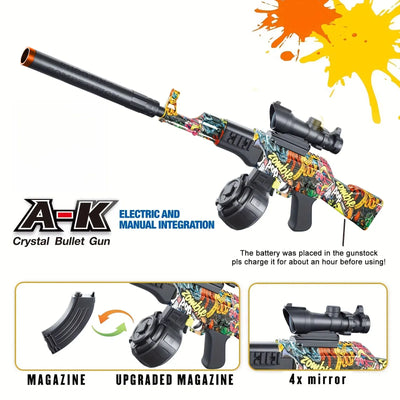 Electric Gel Ball Blaster, Toy Gun, Education Toy, Shooting Auto-manual fire, Outdoor Games Toys for Activities Team Game, 7.4v