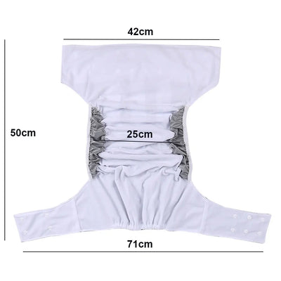 size adjustable reusable adult diaper for elderly washable incontinence underwear waterproof breathable pants for disabled