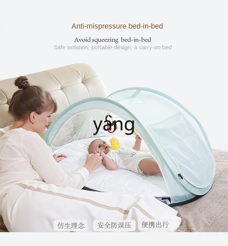 L'm'm Anti-False Pressure Baby Bed Foldable Mobile Portable Multifunctional Cradle Babies' Bed