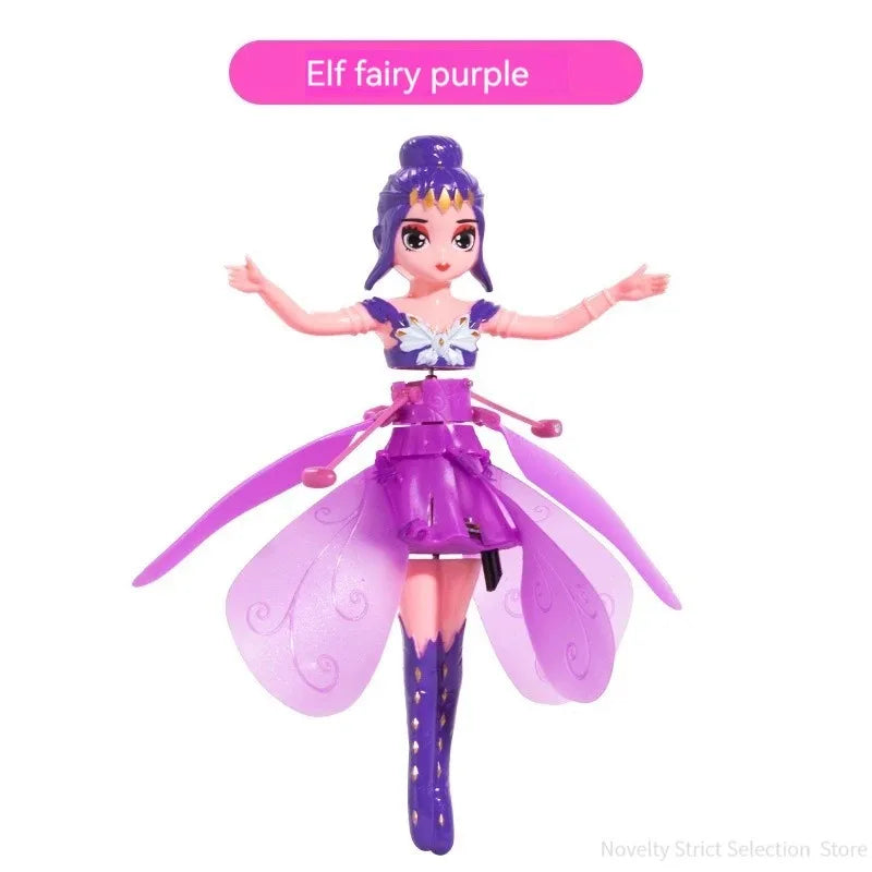 Little Princess Rotating Luminous Helicopter Doll Dancing Plane Gesture Induction Flying Toy Christmas Gift Holiday Gift