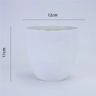 1pc White Round and square Plastic Flower Pot Plant Simple Moderm Flowerpot With Foam Floral Arrangement Accessories home decora