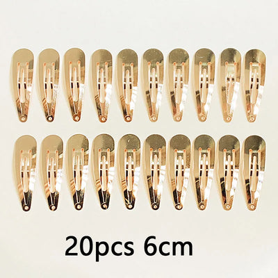 10/20/30pcs/set Women Silver Gold Black Waterdrop Shape Basic Alloy Hair Clips BB hairpins Barrettes Fashion Hair Accessories