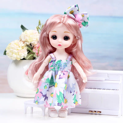 Mini multi-joint Molly girl doll 17 cm changeable constant tide confused Barbie doll