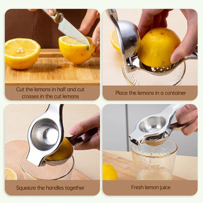 Lemon Squeezer Stainless Steel Manual Juicer Processor Hand Pressed Orange Citrus Fruit Juicer Portable Practical Kitchen Tools