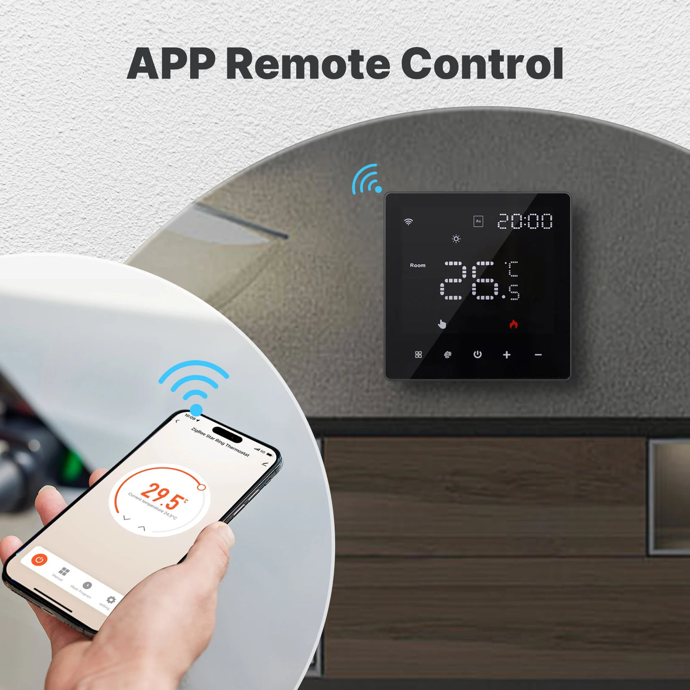 MOES Tuya WiFi Smart Thermostat Programmable Temperature Controller Water Boiler Electric Heating Work With Alexa Google Home
