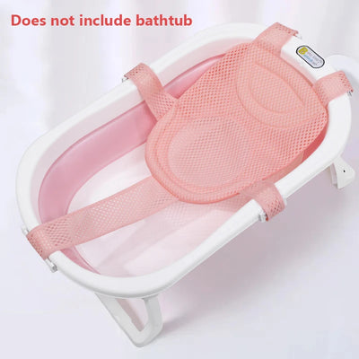 Newborn Adjustable Bathtub Pillow Seat Cushion Cross-shaped Anti-slip Baby Bath Net Mat Children Bathtub Shower Cradle Bed Seat