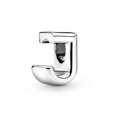 925 Silver Plate 26 English Letters Combined Freely Beads For Pandora DIY Charms Bracelet Keychain Jewelry Accessories Gifts