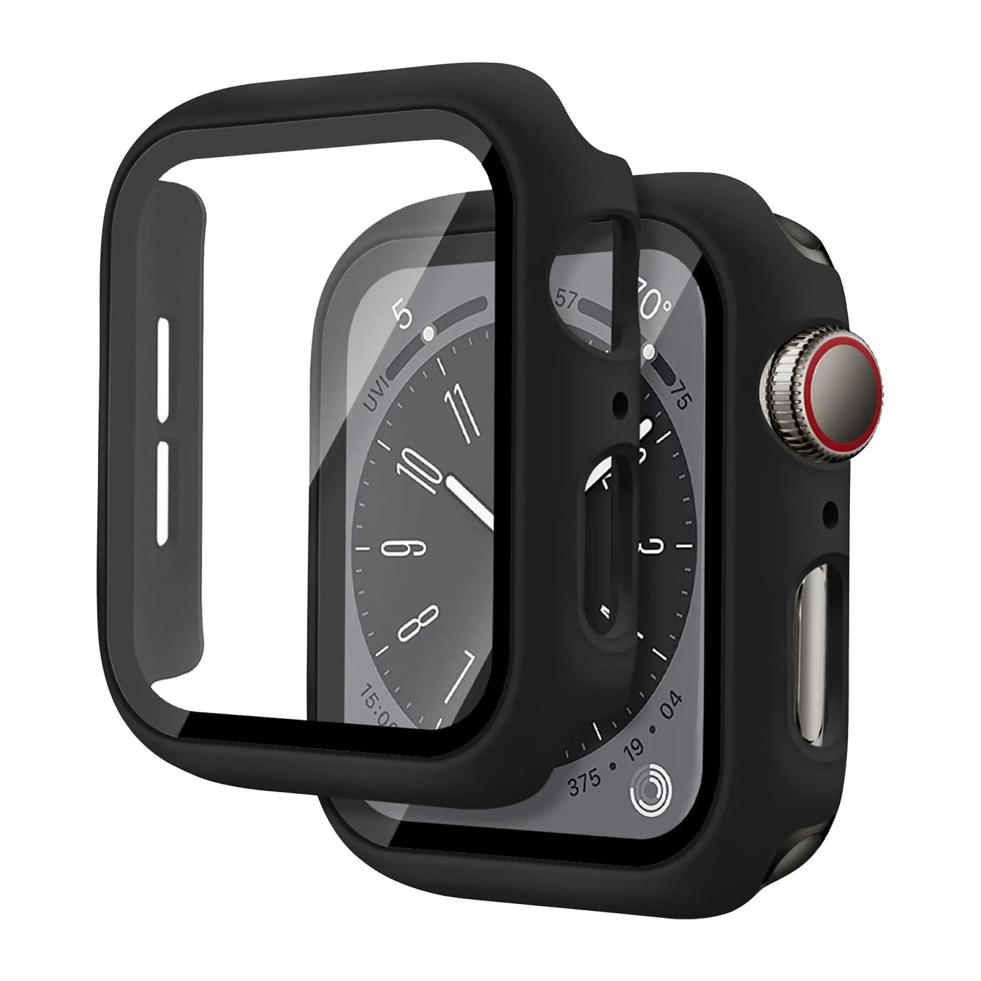 Glass+Cover For Apple Watch case 46mm 44mm 40mm 45mm 41mm 42mm 38mm Screen Protector iwatch series 10 9 8 7 6 5 3 SE Accessories