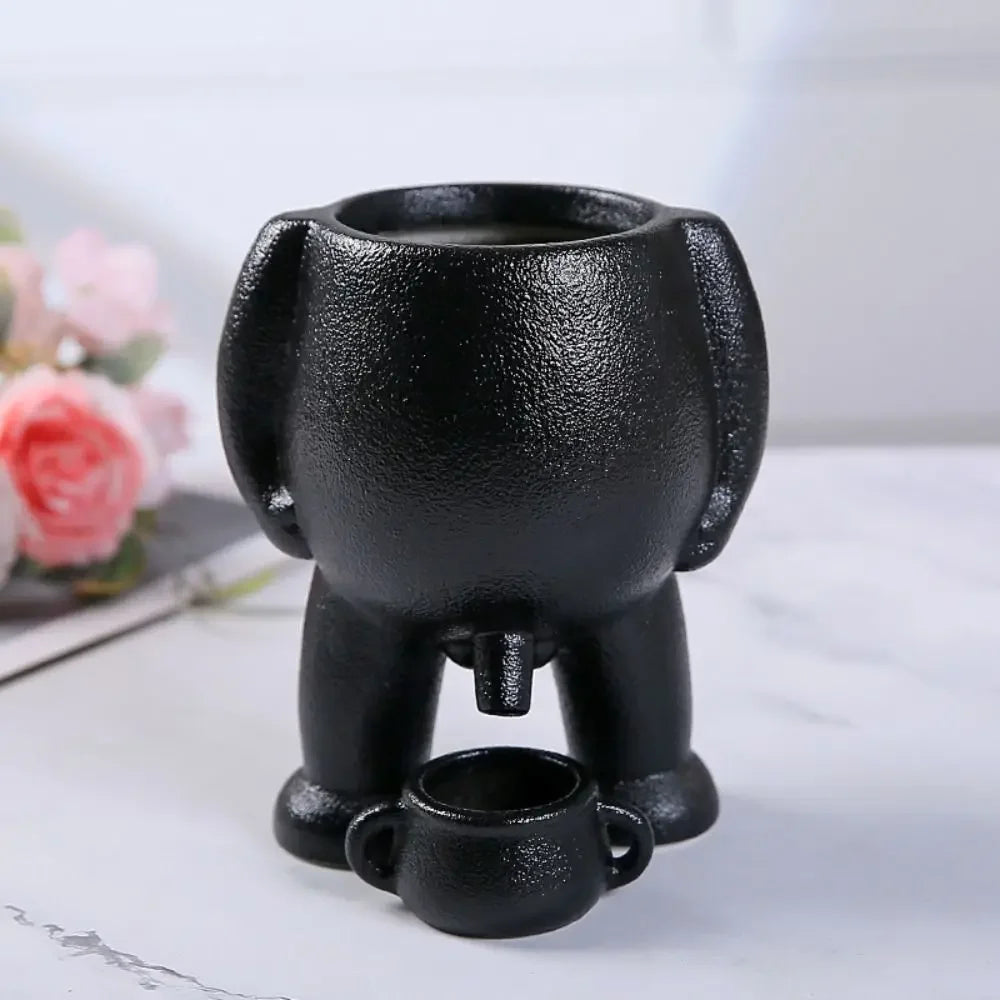 Human Shaped Peeing Plant Pot with Drainage Holes Figure Vases Resin Funny Flowerpot Piss Pot Shape Home Decoration Friend Gift